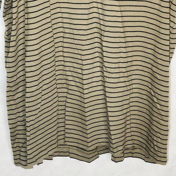 Roundtree & Yorke shirt striped brown pocket collar short sleeve cotton 2XT READ - Picture 3 of 12